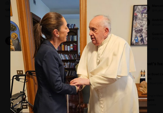 Claudia Sheinbaum se Reúne con el Papa Francisco en el Vaticano