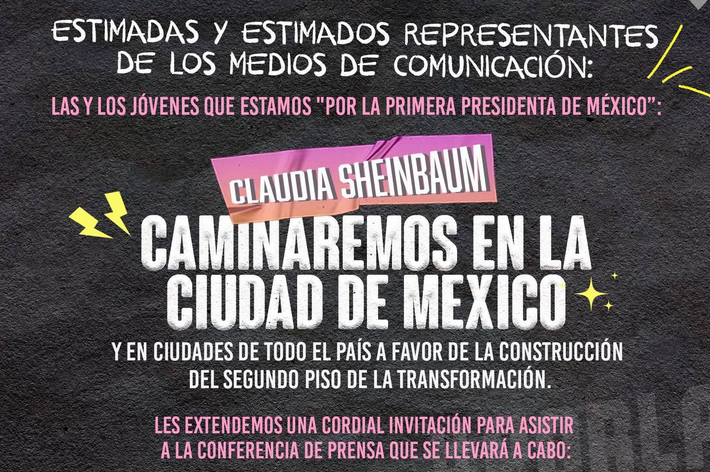 caminata en favor de Sheinbaum