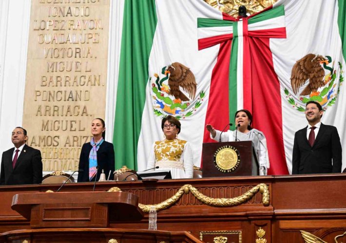 Clara Brugada rindió protesta en el Congreso local