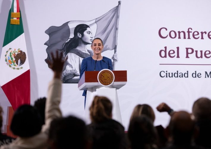 Claudia Sheinbaum presidenta de México, defiende la soberanía de los pueblos y rechaza la persecución política en la conferencia mañanera