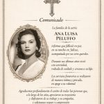 Murió Ana Luisa Peluffo; familiares informaron que se fue en paz.