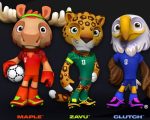 El jaguar Zayu, el alce Maple y el águila Clutch acompañarán el Mundial 2026