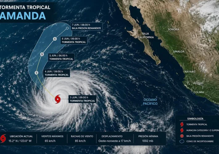 México vigila a Amanda, primera tormenta del Pacífico
