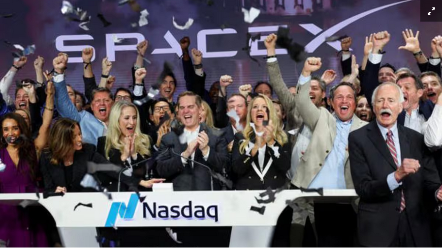 SpaceX aterriza en bolsa con ambición de billones
