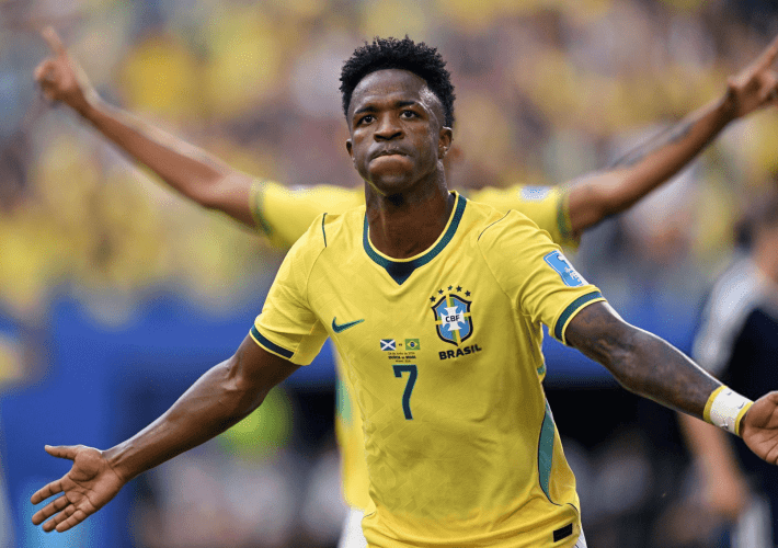 Vinicius encamina la victoria 3-0 de Brasil sobre Escocia