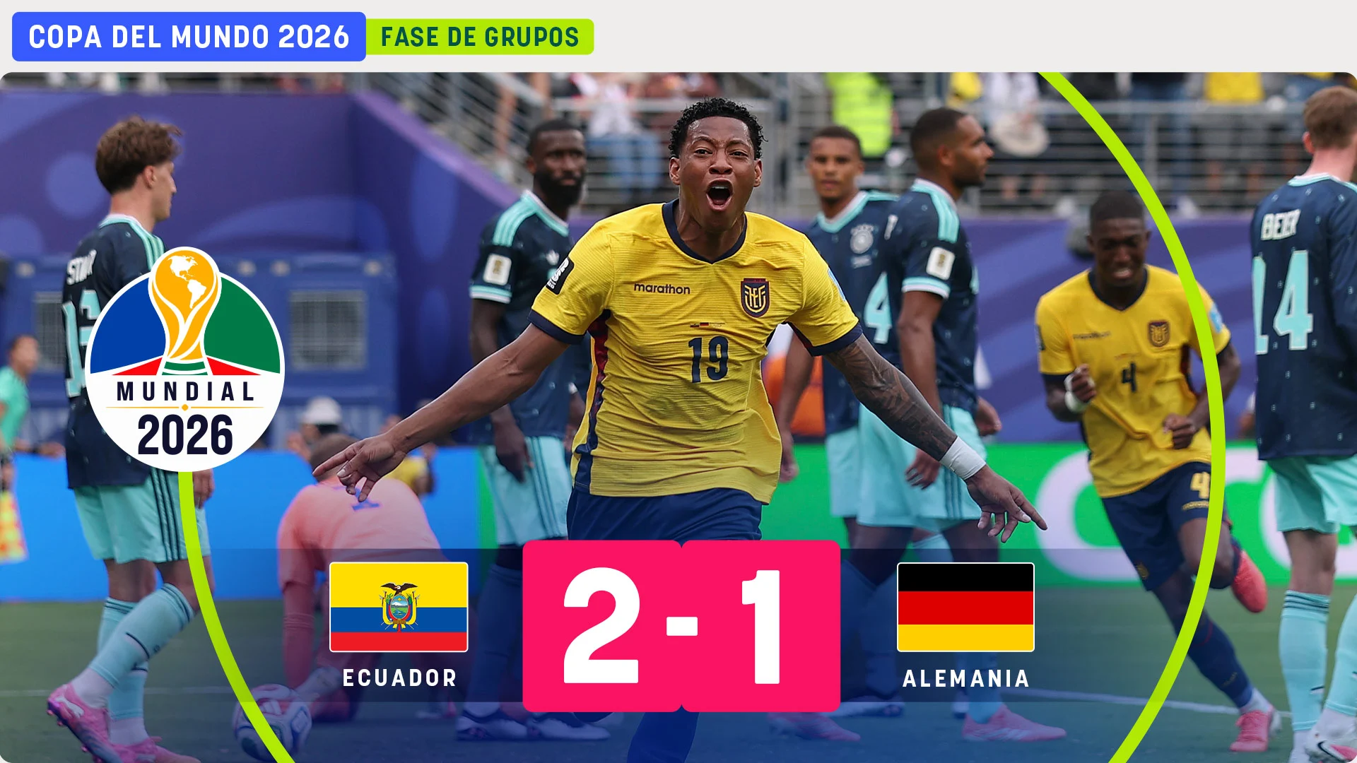 Ecuador hace historia: Vence a Alemania para clasificar