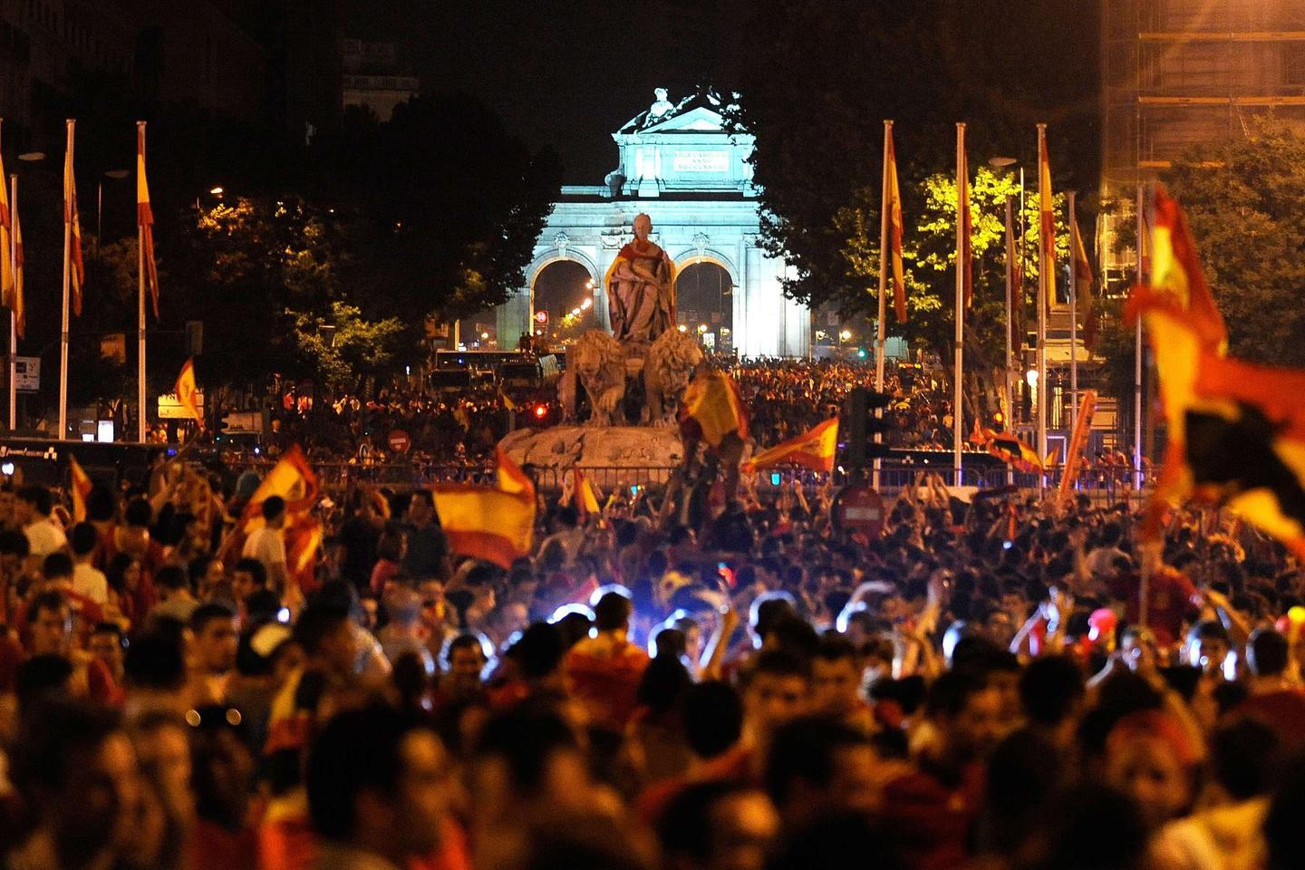 Madrid recibe a la Selección de España tras ganar el Mundial